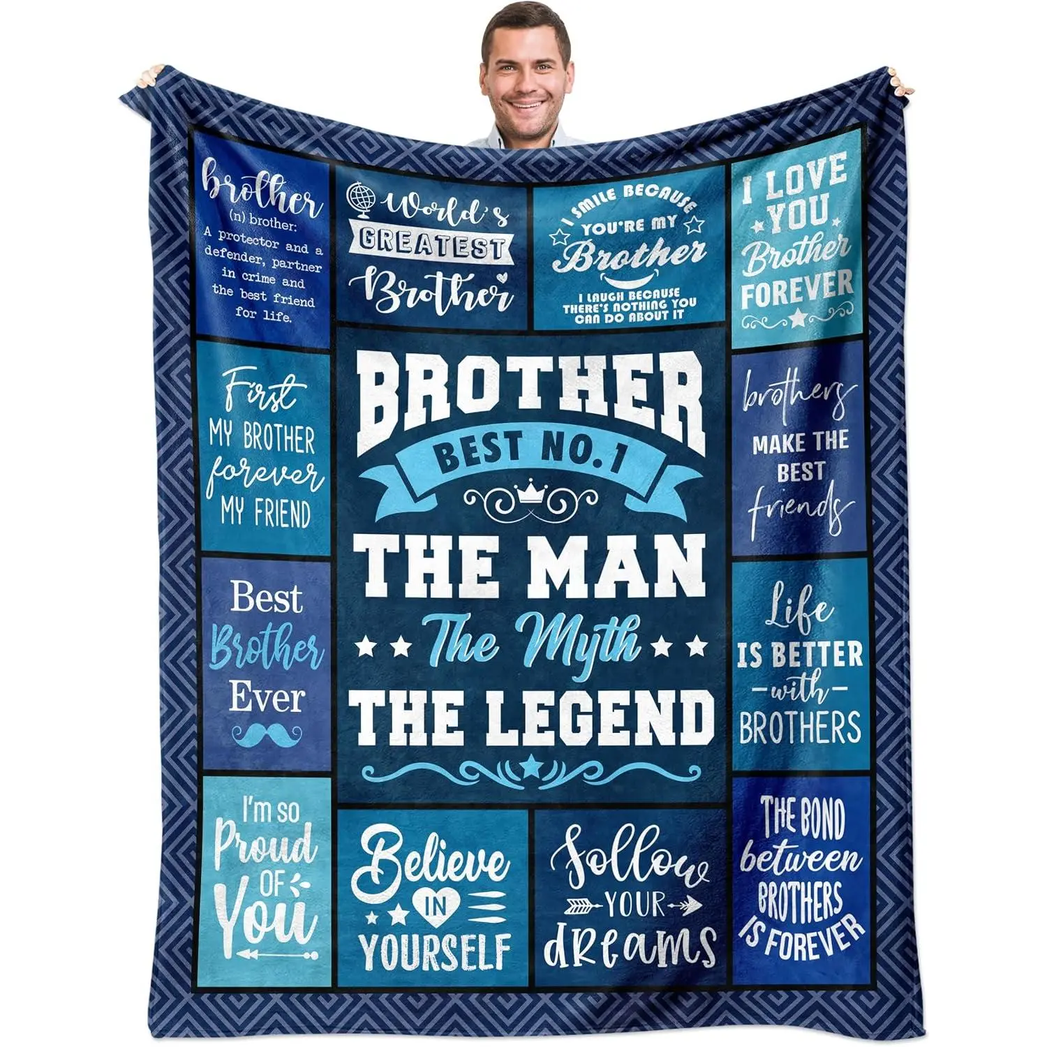 Brother Gift, Birthday Gifts for Brother Blanket 60""x50"", Brother Gifts from Sister, Brother Gifts from Brother, Brother Birthday Gifts from Sister, Big Brother Gift