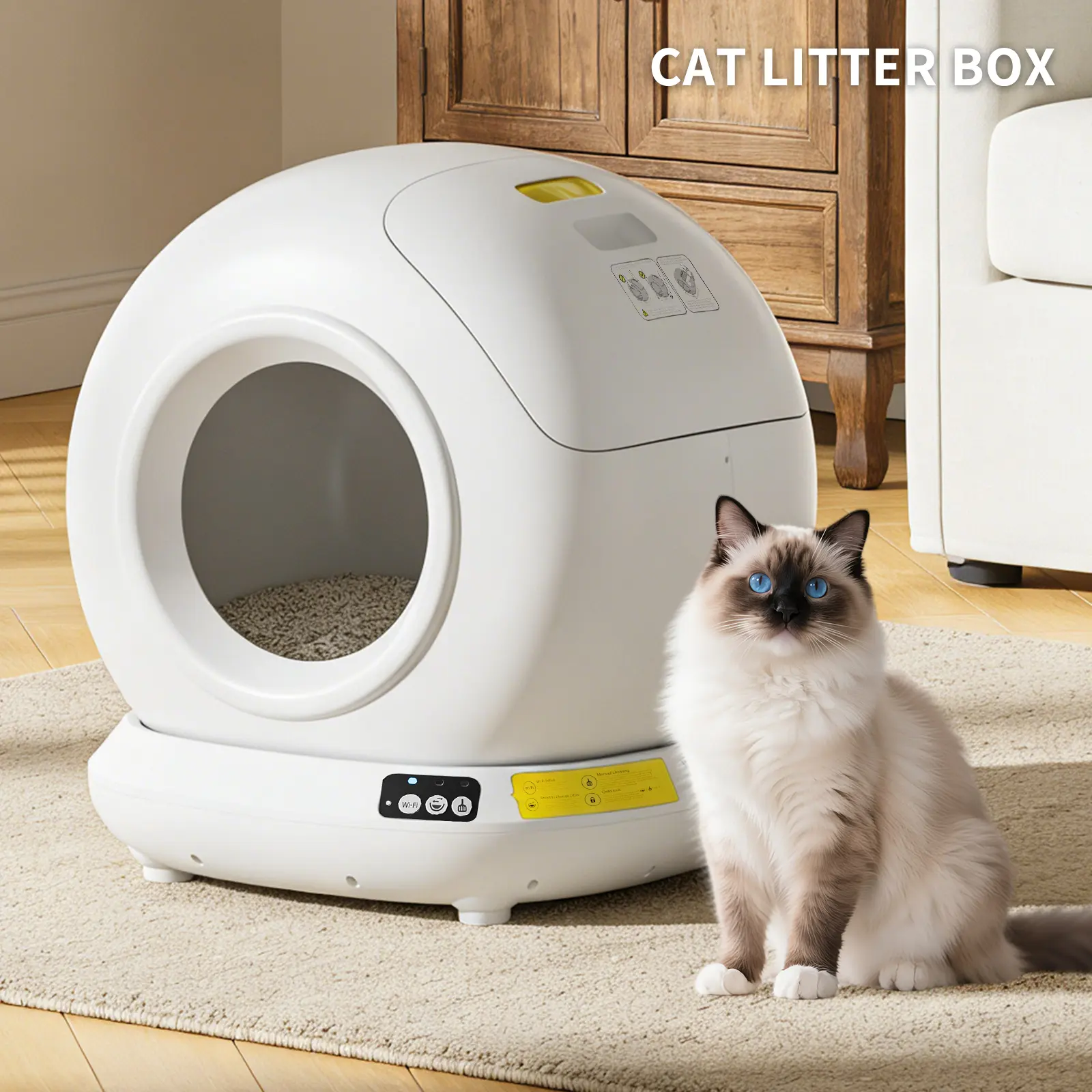 Automatic Cat Litter Box - Self-Cleaning Pet Supplies Litter Tray for Cats