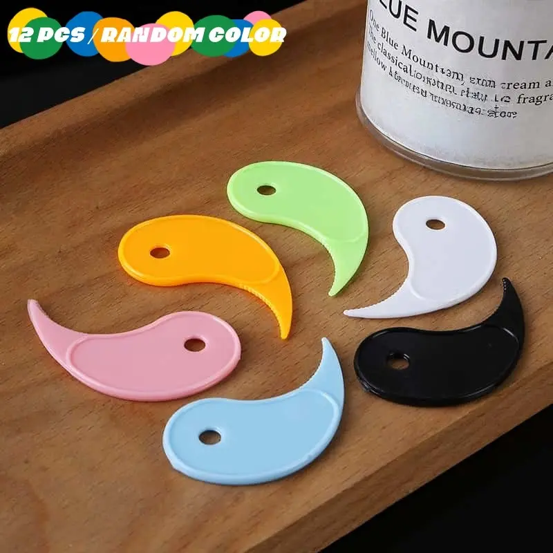 12PCS Mini Plastic Safe Box Opener, Portable Letter Opener Without Metal Blade, Office Home Package Tape Cutter, Portable Keychain Creative Accessory
