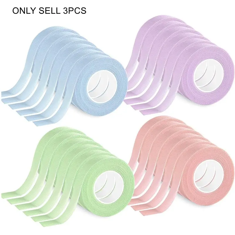 3 Rolls Eyelashes Extension Tape Gentle PE Adhesive Makeup Tools Eyelash Extensions Under Eye Pads For Micropore Lashes Grafting Supplies Lash Lifting Tapes