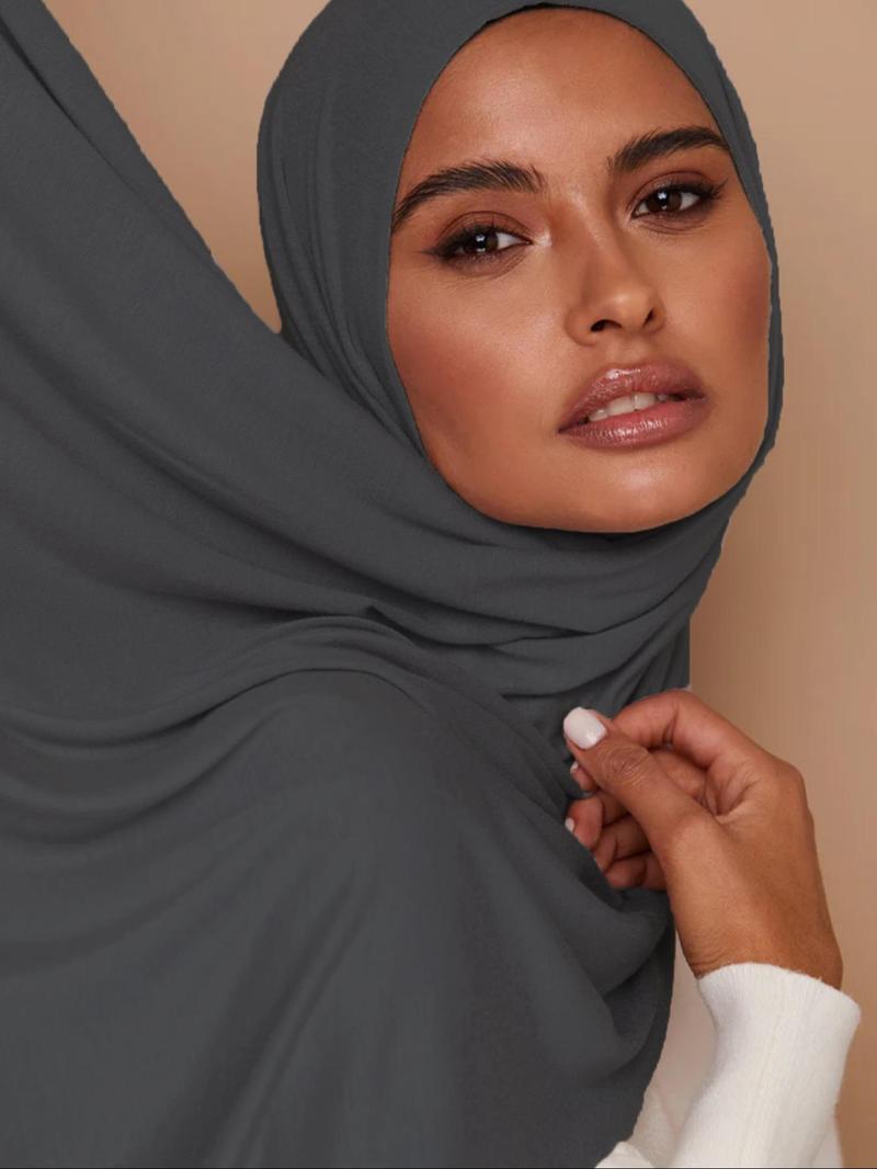 Women's Solid Color Khimar, Modest Casual Soft Comfortable Hijab for Daily Wear, Women's Islamic Clothing for All Seasons, Modesty