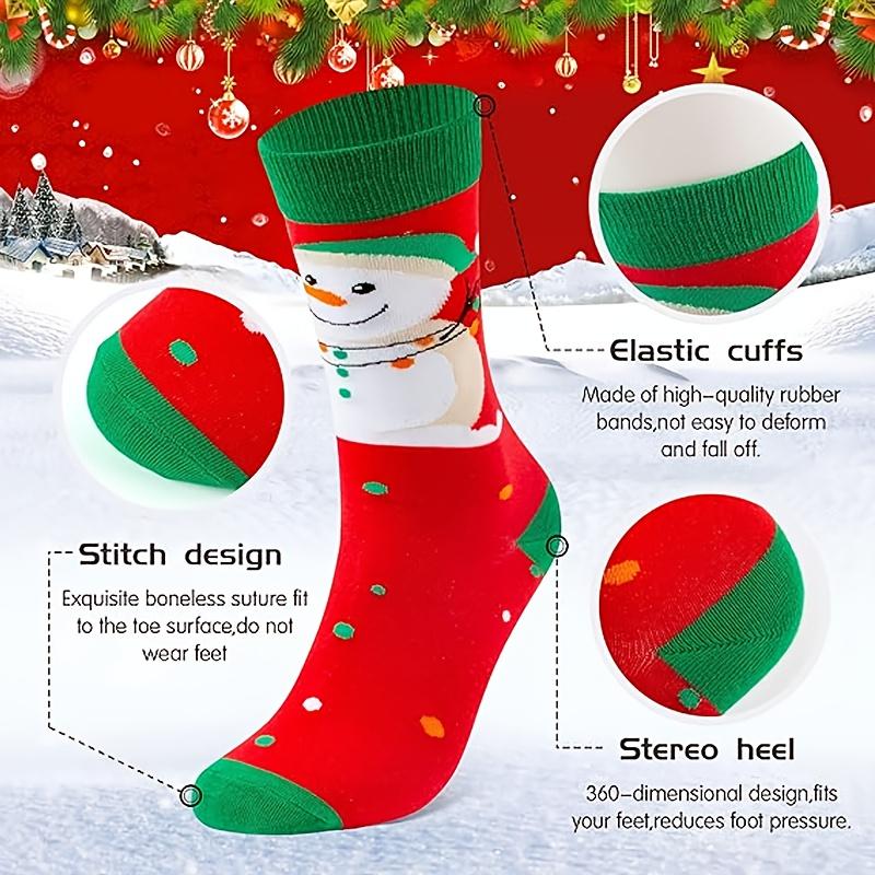 Random 17 Pairs of Autumn/Winter New Christmas Socks, Warm and Cold-Proof Cartoon Santa Claus Reindeer Snowflake Happy Holiday Comfortable Soft Unisex Mid-Calf, Advent Calendar Christmas, Advent Calendar Stuffers, Advent Calendar Christmas Women, Sock Adv