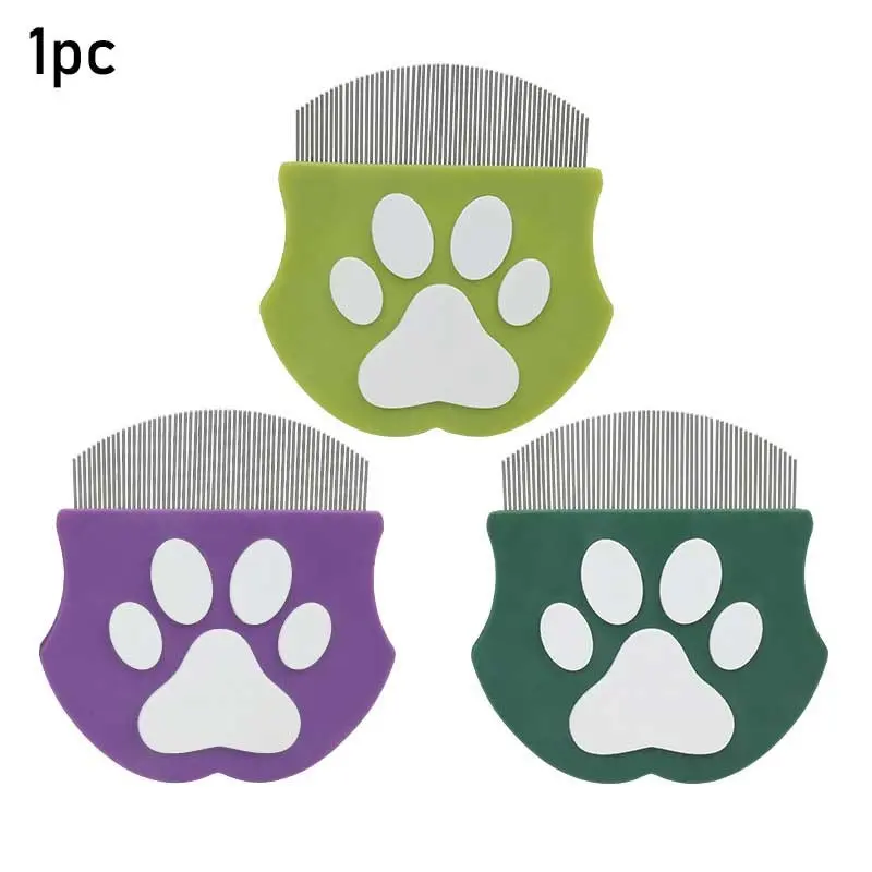 Pet Face Comb for Dogs Cats Rabbits, Small Round Head Arc Shape Brush, Flea and Tail Cleaning Comb, Pet Grooming Tool