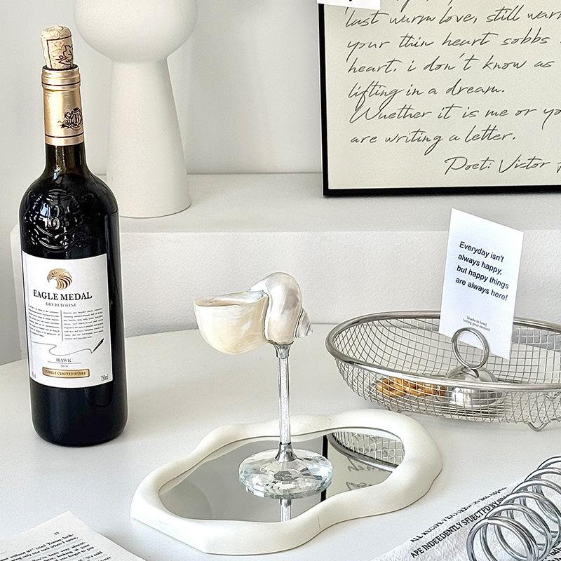 Unique Natural Seashell Wine Goblet, Handcrafted Shell Cocktail Cup, Wedding & Party Decor Ornament