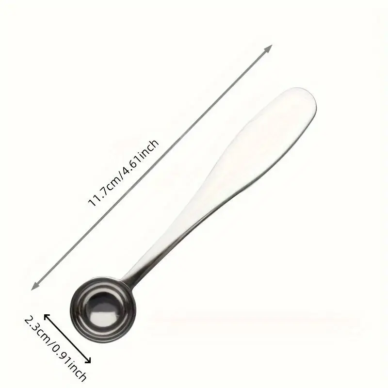 1pc Silver Non-Toxic Durable Stainless Steel Matcha Spoon - Long Handle, Easy-Clean, Tea Brush Compatible Kitchen Tool - Precise Measuring, Ideal for Japanese Tea Ceremony, Baking, Measures Tea