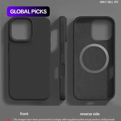 Magnetic Liquid Silicone Phone Case, Full Body Shockproof Phone Protective Cover, Phone Accessories Compatible with iPhone 11 12 13 14 15 Plus 16 17Air 17 18 Pro Max, Casing #GLOBAL PICKS