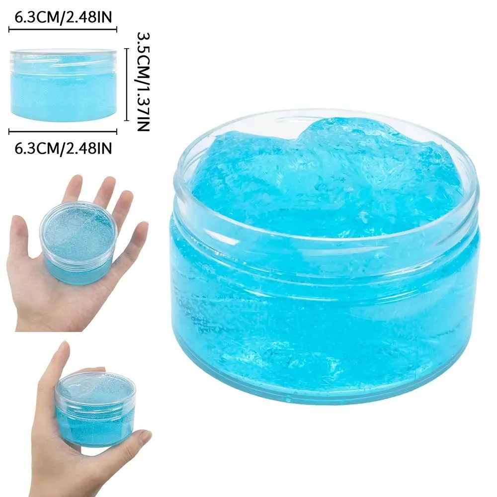 120ml Crystal Crunchy Slime Glimmer Super Soft Putty And Non-Sticky Jelly Clear Slime Plasticine Stress Relief Clay Party Favor