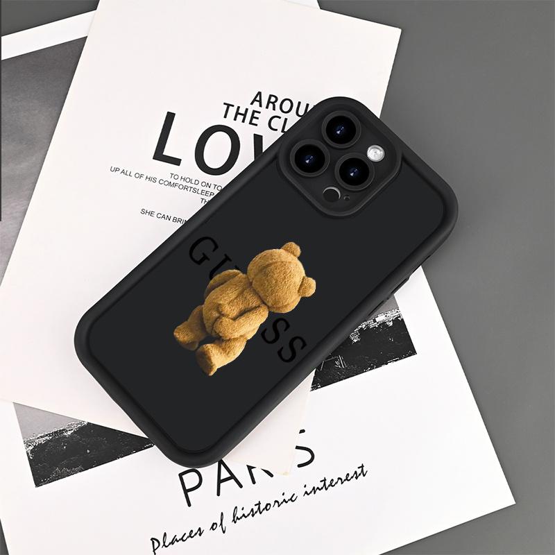 Phone Case - Cartoon Bear Design Mobile Phone Case, Enhanced for Shock Resistance And Drop Protection, Unisex, Compatible with for iPhone 17 E Air Pro ProMax iPhone16 15 14 Plus 13 12 Mini 11 X XS XR, Ideal for All Users