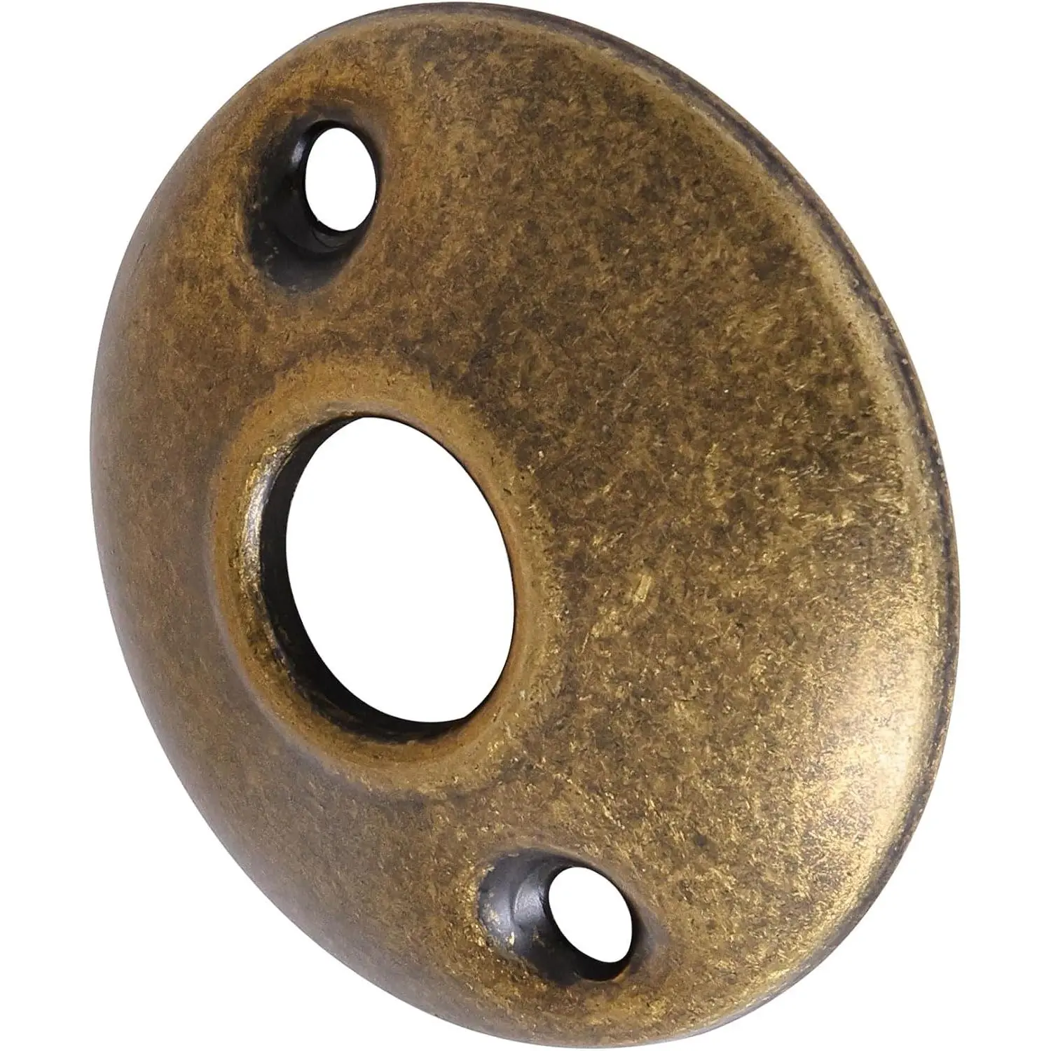 2 Pack Round  Antique Brass Door Knob Rosettes for Interior Doors, Old Style Door Knob Plate  for Mortise Lock Rim Lock