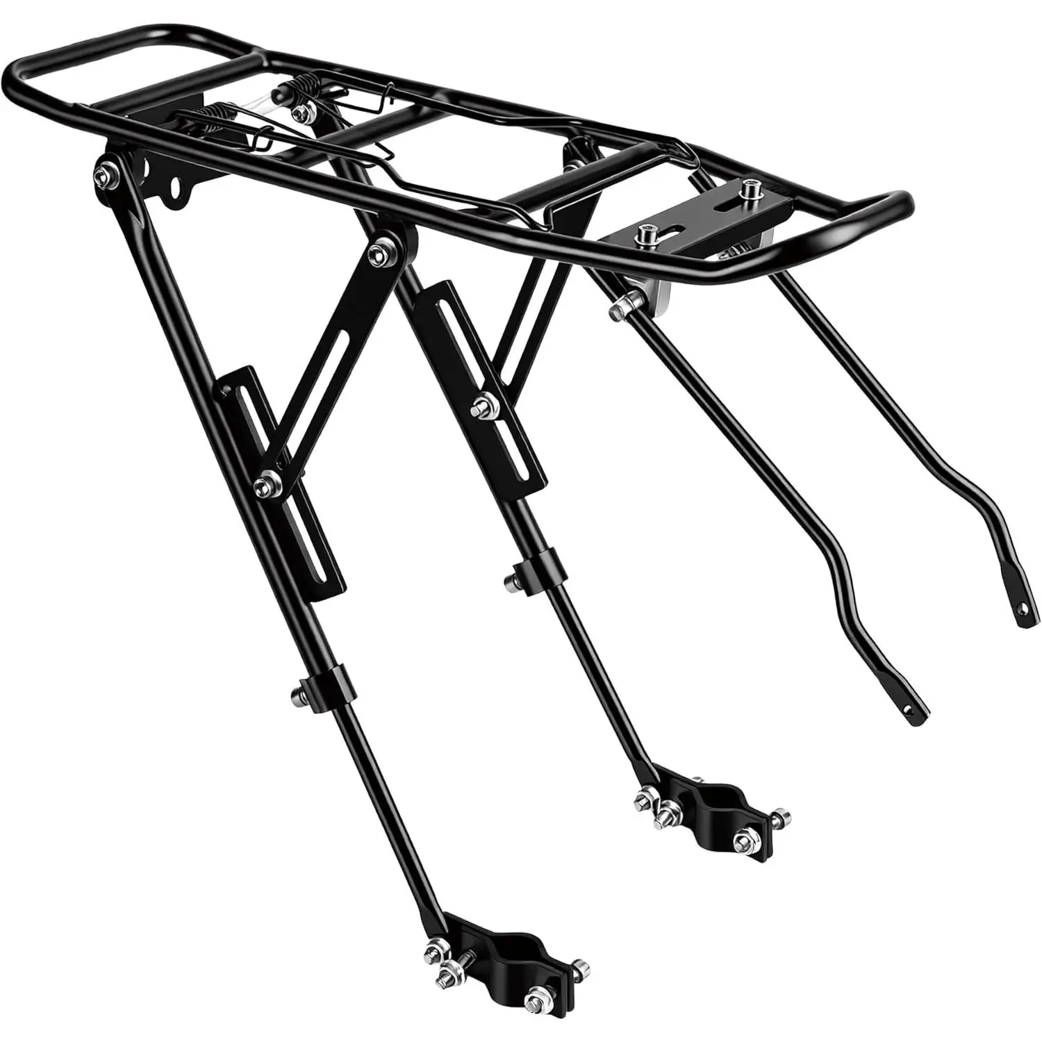Rear Bike Rack,Aluminum Bike Cargo Rack,Quick Release Mountain Road Bicycle Rear Racks,Heavy Duty Bike Luggage Rack,Universal Adjustable Bike Pannier Rack,Assembly