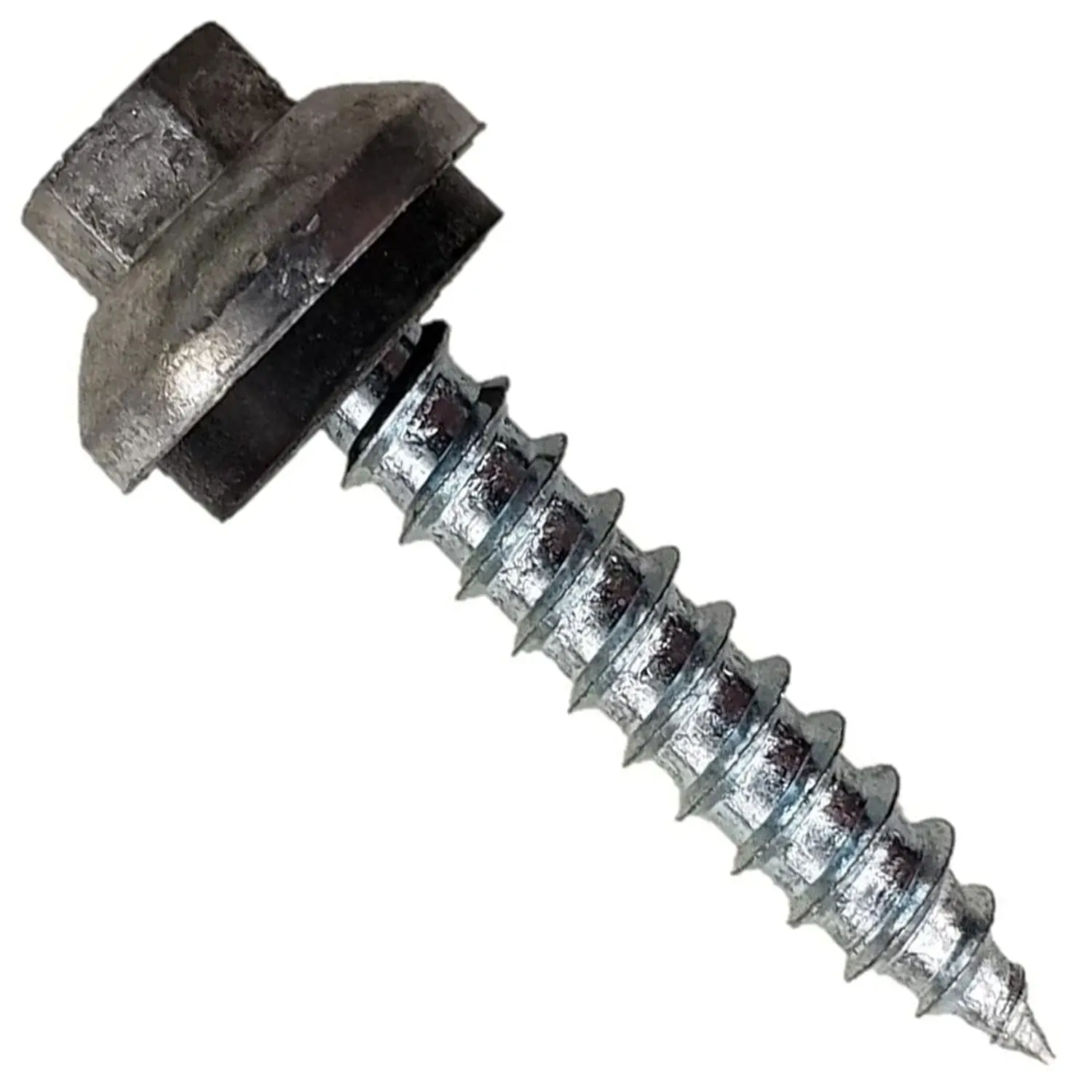 Fastening ZXL Self-Tapping WoodBinder Metal to  #14 x 1 1/2" Galvanized Screws with EPDM Rubber Washer, 250-Count - Designed for Metal Roofing and Siding Panels