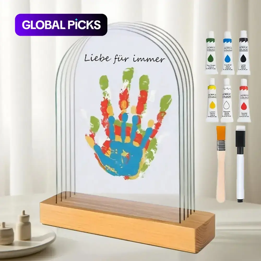 Elegant Oval Shaped Wooden Framed Photo Frame with 5 Slots, Transparent Design for Family Memories & Special Moments, Perfect Gift for Home Decor Picture Frame