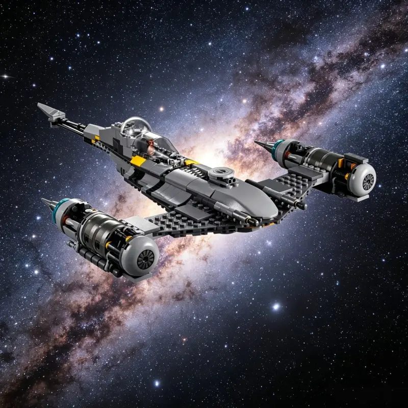 412 Pcs Spaceship Building Blocks, Space Vehicle Model, Kids Stem Toy, Collectible Display Brick Set, Boys Birthday Gift, Sci-Fi Spacecraft Bricks