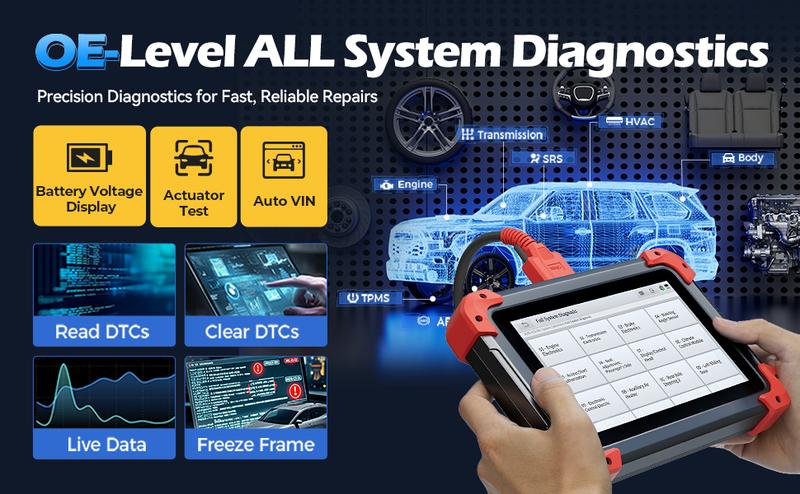 XTOOL D7X OBD2 Scanner Diagnostic Tool, Bidirectional Scan Tool with 36+Resets, 3-Year Updates, FCA Autoauth, ECU Coding, Full System Car Scanner for Suspension, Injector Coding XTOOL D7X OBD2 Scanner Diagnostic Tool, Bidirectional Scan Tool with 36+Resets, 3-Year Updates, FCA Autoauth, ECU Coding, Full System Car Scanner for Suspension, Injector Coding