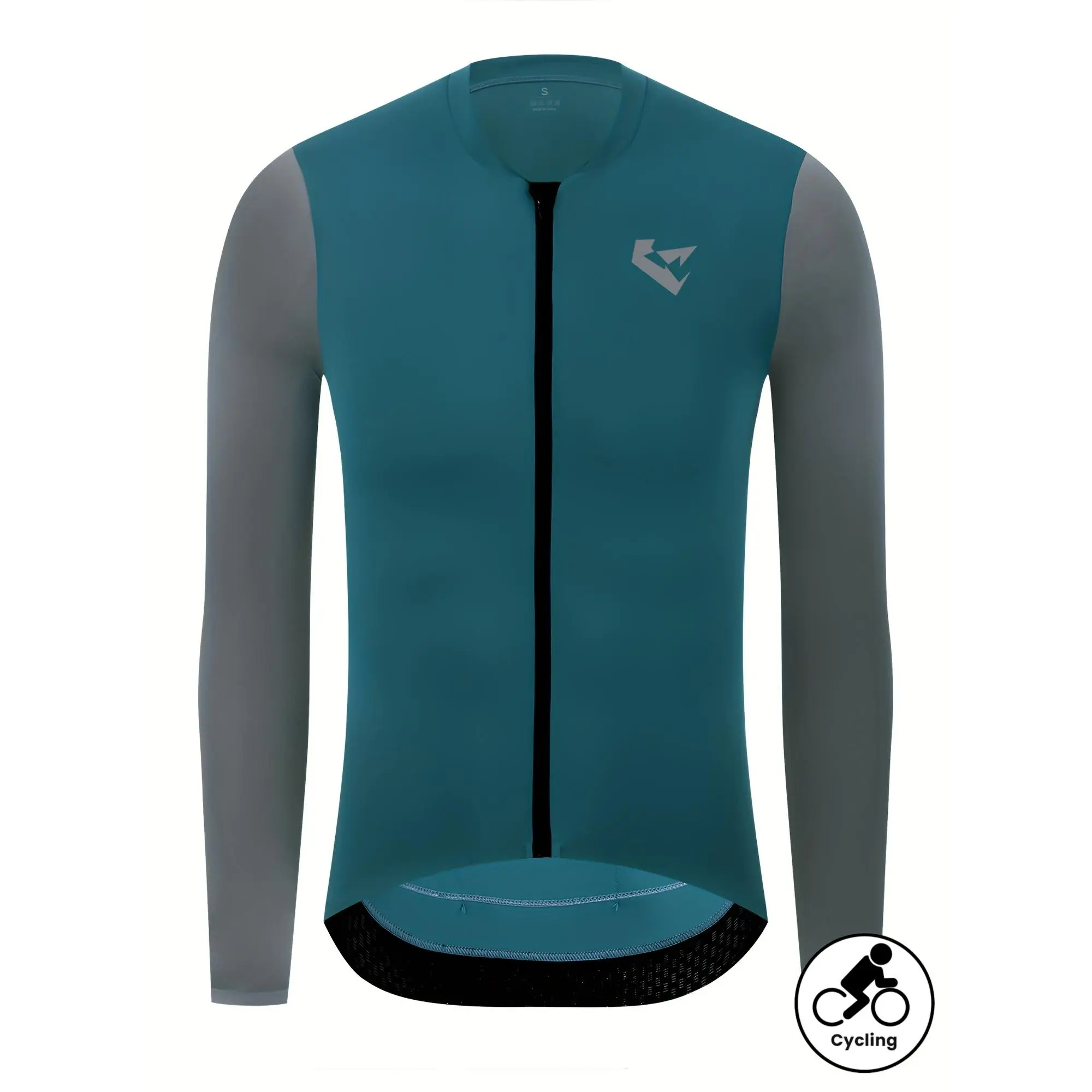 Fall Long-Sleeve Cycling Jacket - Professional Sports & Outdoor Clothing with Fitted Cut, Breathable Fabric, Seamless Heat-Pressed Cuffs and Front Hem for Comfortable Wear