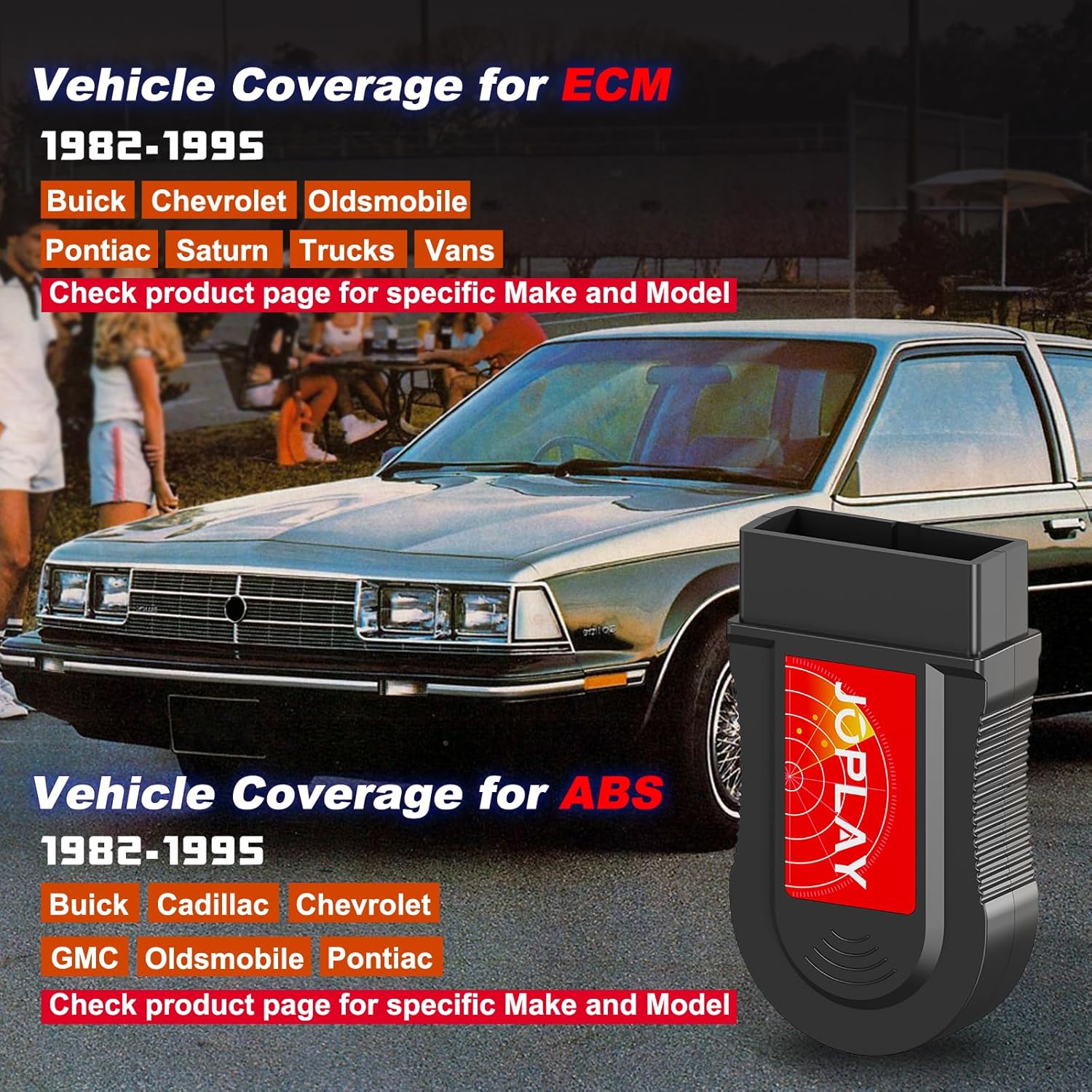 OBD1 Scanner and Code Reader Compatible with GM 1982-1995 , ECM ABS Diagnostic Scan Tool with Instructions in English, Spanish, and