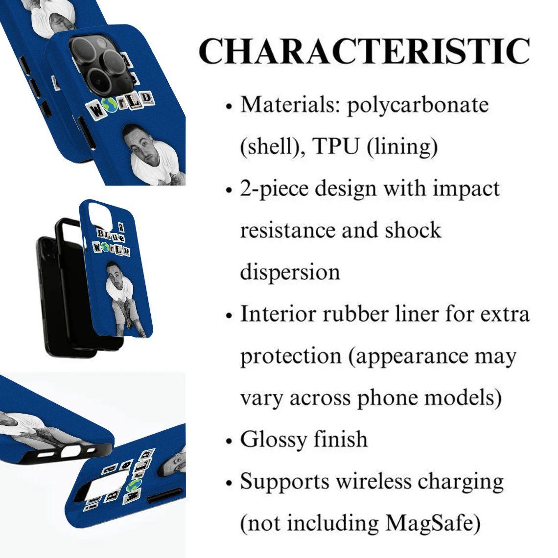 Mac Miller-Themed 2-in-1 Dual-Layer Phone Case — Western Street Style Design. Compatible with iPhone 17/16/15/14/13/12. Drop-Resistant Hard Case — The Perfect Gift Choice.