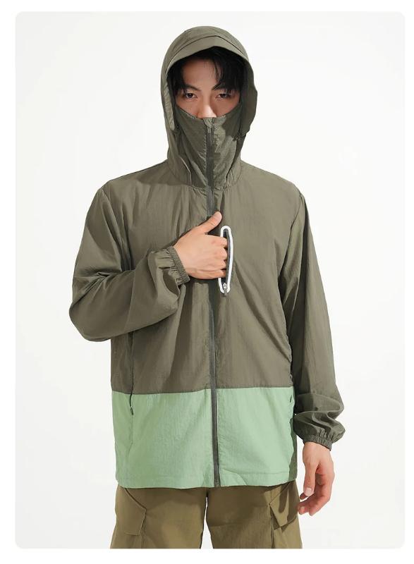 Kyn Apparel Women's Men's Waterproof Sun Protective Windbreaker Camping Climbing Trekking Hiking Jacket Unisex Quick Dry Anti-UV Coat