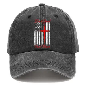 Vintage Washed Unisex Dad Hat, Adjustable Baseball Cap, Christian Patriotic Flag Hat for Men Women, In God We Trust Streetwear and Outdoor Cap