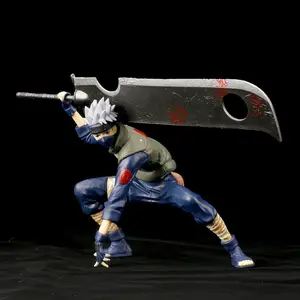 Kakashi Head Severing Sword Figure, 15cm Anime Collectible, Desktop Decor for Boys, Secondary Dimensional Model Gift, Computer Case Ornament