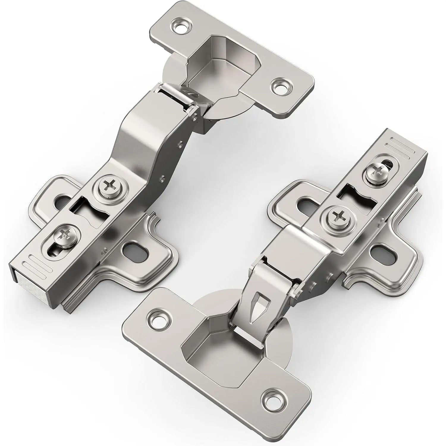 2 Pack Full Overlay Cabinet Hinges, Soft Close, Frameless, 105°