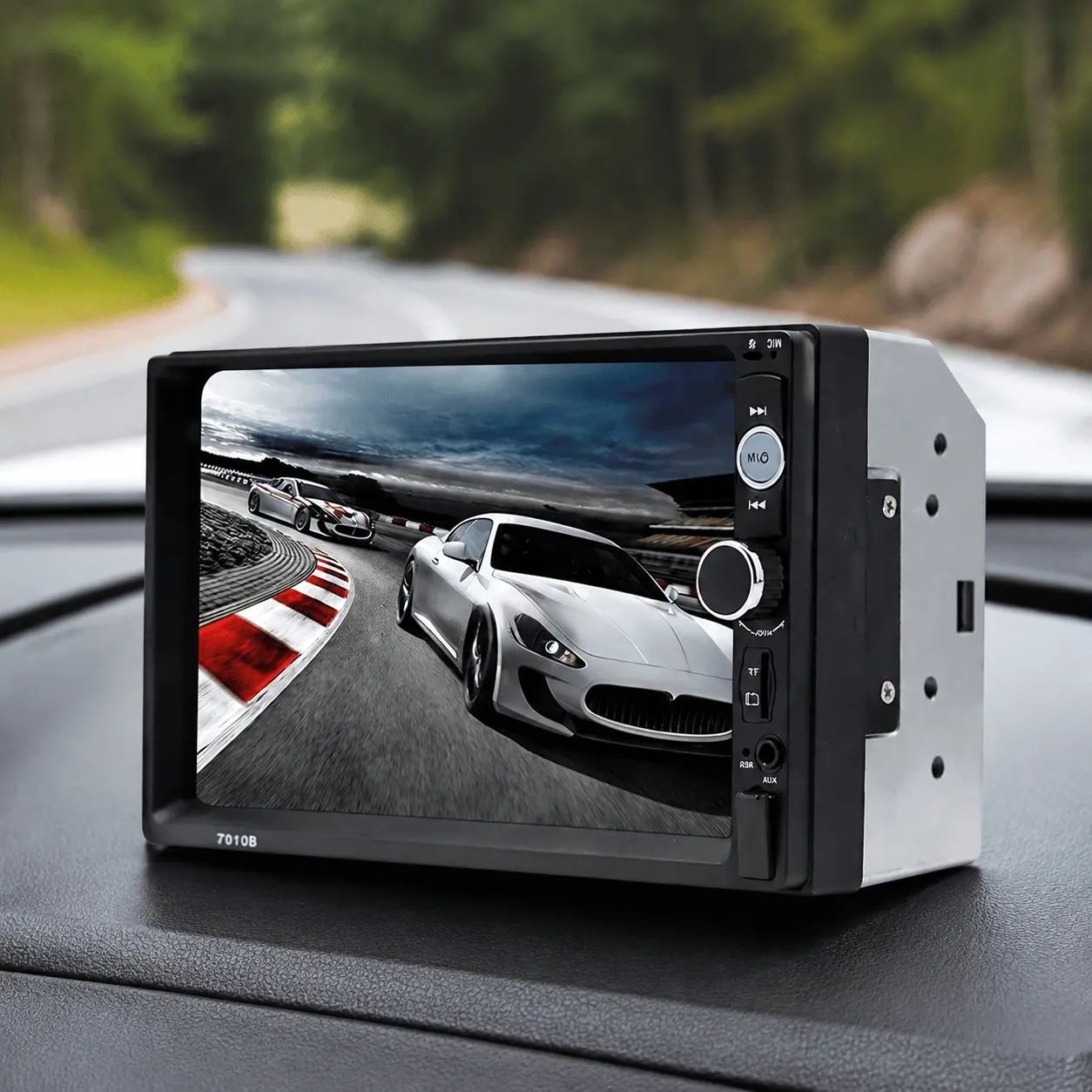 7" Touchscreen Car Stereo with Apple CarPlay & Android Auto, Bluetooth Hands-free, HD Display, FM Radio, Music Streaming, Multi-Port Input (TF/USB/AUX), Steering Wheel Control, Backup Camera, Easy Install, Smart Media Player