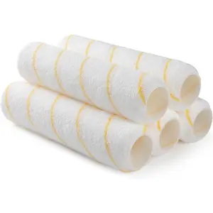 5 Pack 9 Inch Microfiber Paint Roller Covers, 3/8" Nap Covers for Paint Roller Frame, Rollers for Painting, Paint Supplies for Painting Walls