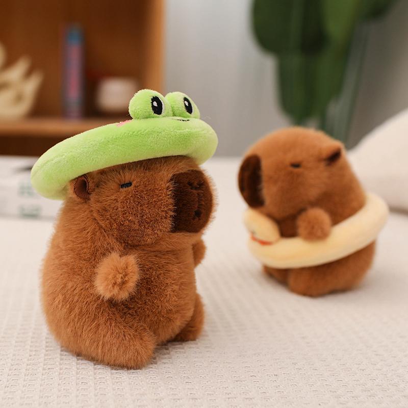 Cute Capybara Plush Toy, Soft Stuffed Capybara Dolls, Plush Toys, Kawaii Plushie for Children Birthday Gift, Huggable Stuffed Animal, Cuddly Stuffed Animal