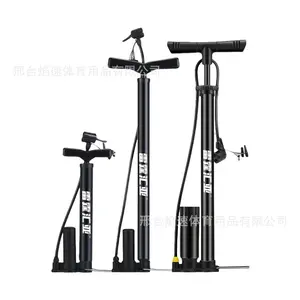 New High-Pressure Portable Bike Pump with Pressure Gauge, Universal Air Pump for E-bike, Motorcycle, Basketball, Balloons & Toys, Cycling Accessories Bike Tire Pump