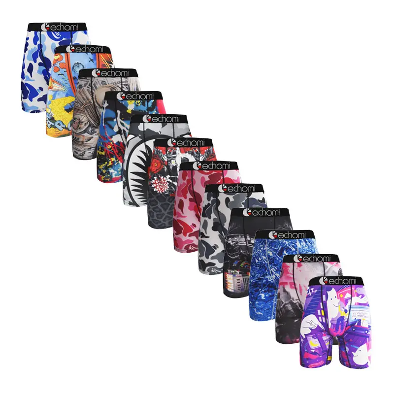 Men's Breathable Fashion Boxers - 3Pcs/6Pcs Plus Size Printed Trunks, Quick-Dry Swimming Underpants, Travel & Camping Essentials