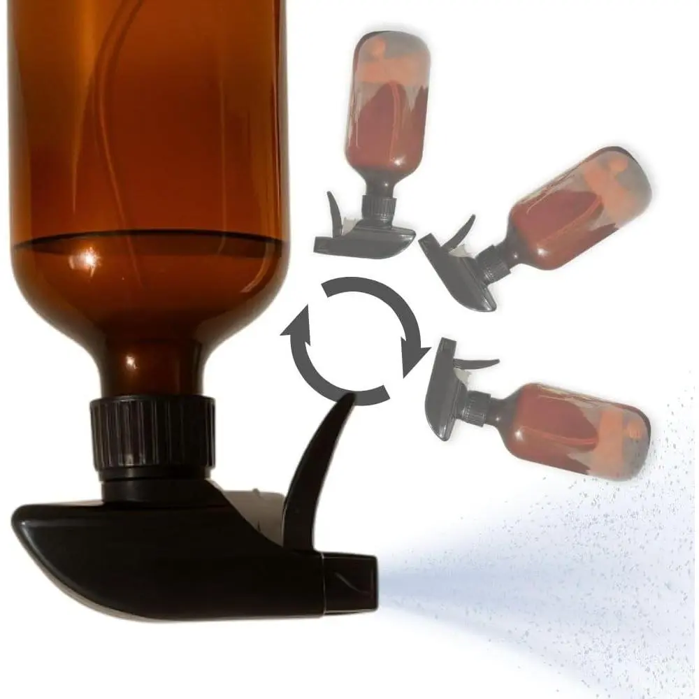 360° Heavy Duty Amber Plastic Spray Bottles 16oz, 2 Pack - All-Purpose Upside Down Spray BottlesGift