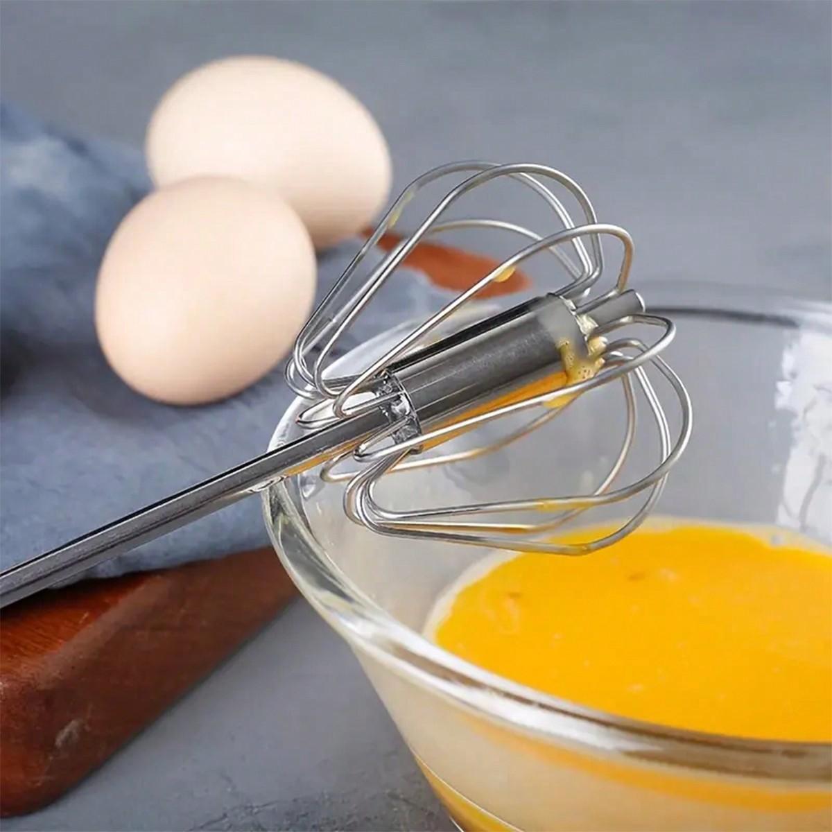 Manual Egg Beater, 304 Stainless Steel Press Type Semi-automatic Egg Mixer, Household Baking Cream Beater, Kitchen Accessories, Utensils