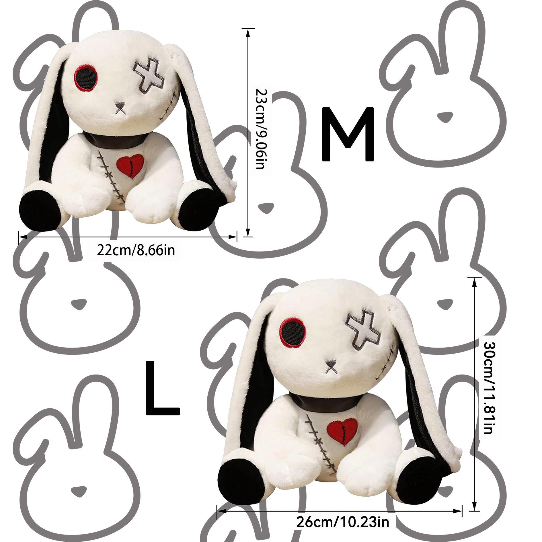 Bunny Plush Creepy Goth Rabbit Plush Crazy Rabbit Plushie Toys Cuddly Stuffed Animal Spooky Gothic Bunny Stuffed Animal Cute Horror Dreadful Bunny Doll For Halloween Easter Christmas Valentines Birthday Gift Bunny Plush Creepy Goth Rabbit Plush Crazy Rabbit Plushie Toys Cuddly Stuffed Animal Spooky Gothic Bunny Stuffed Animal Cute Horror Dreadful Bunny Doll For Halloween Easter Christmas Valentines Birthday Gift