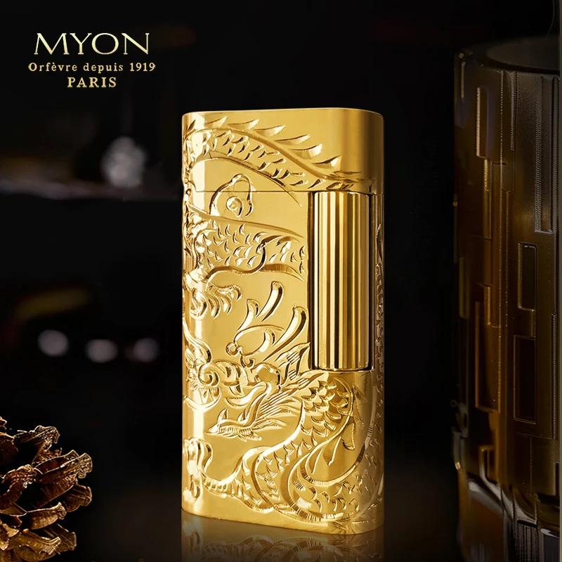 Luxury Gold Plated Vintage Lighter Full Copper Mini Size Unique Gift for Men Birthday Father Husband High End Fashion Collectible No Fuel Included