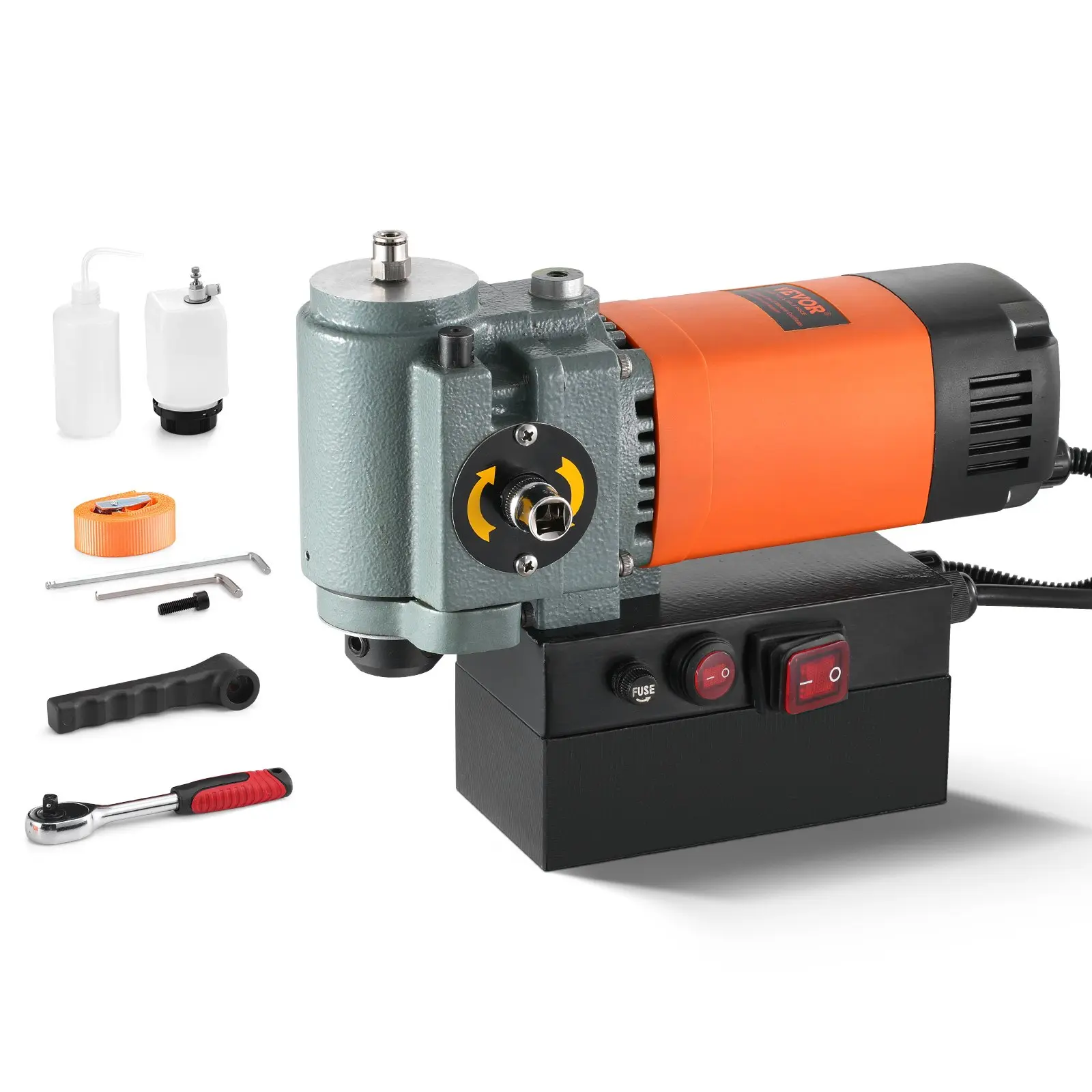 【DealsForYouDays】VEVOR Magnetic Drill Press, 1300W Low Profile Mag Drill, Light Weight Portable Mag Drilling Machine with Cooling Device and Overload Protection, Mag Press for Equipment Installation, Industrial