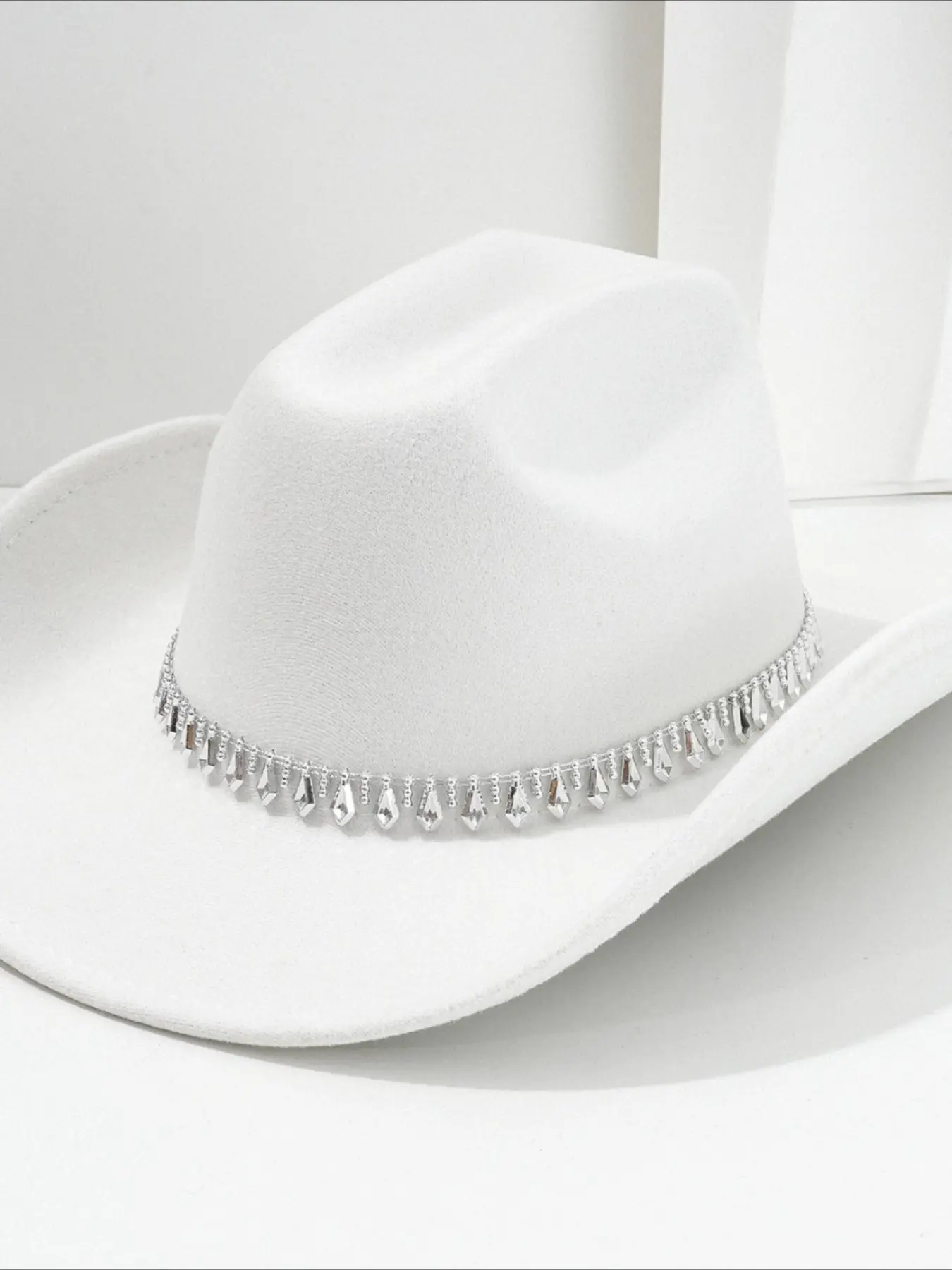 Men's and women's western Embellished cowboy hats, Cowgirl Hat, rhombus swords, rhinestones, accessories, hats, top hats, foreign trade engagement hats