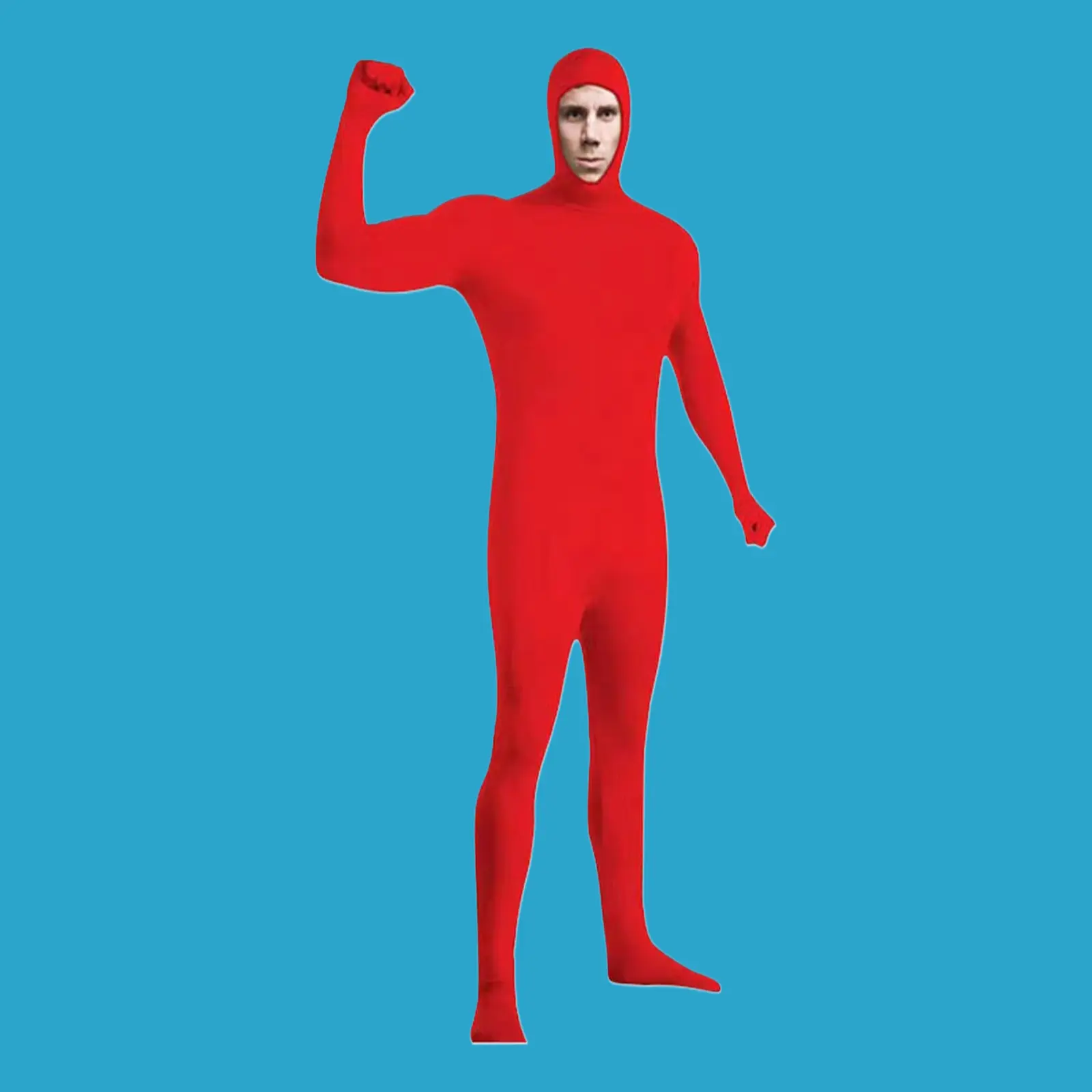 Halloween Ninja Invisible Man Bodysuit Face Revealing Black Suit Performance Costume With Mask And Stealth Design For Stage Events