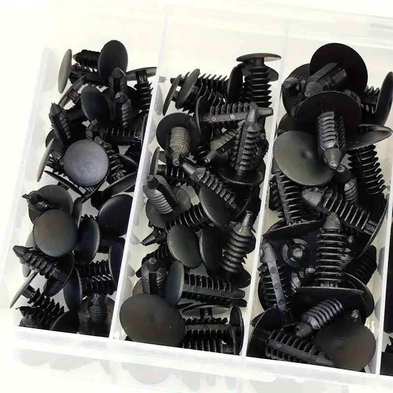 140pcs Car Roof Buckle Barbed Rivets, Assorted Size Plastic Clip Set - Tool Sets for Door Lining, Ceiling Rivet, and Foreign Trade Applications - Durable Boxed Bumper Clips for Easy Installation and Removal