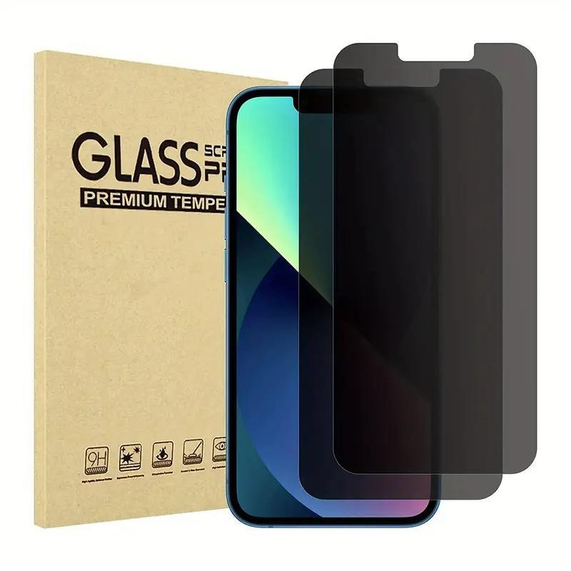 Tempered Glass Phone Screen Privacy Film, 2 Counts Anti-spy Phone Screen Protector, Phone Accessories Compatible with iPhone 15 14 13 12 11 Pro Max Tempered Glass Phone Screen Privacy Film, 2 Counts Anti-spy Phone Screen Protector, Phone Accessories Compatible with iPhone 15 14 13 12 11 Pro Max