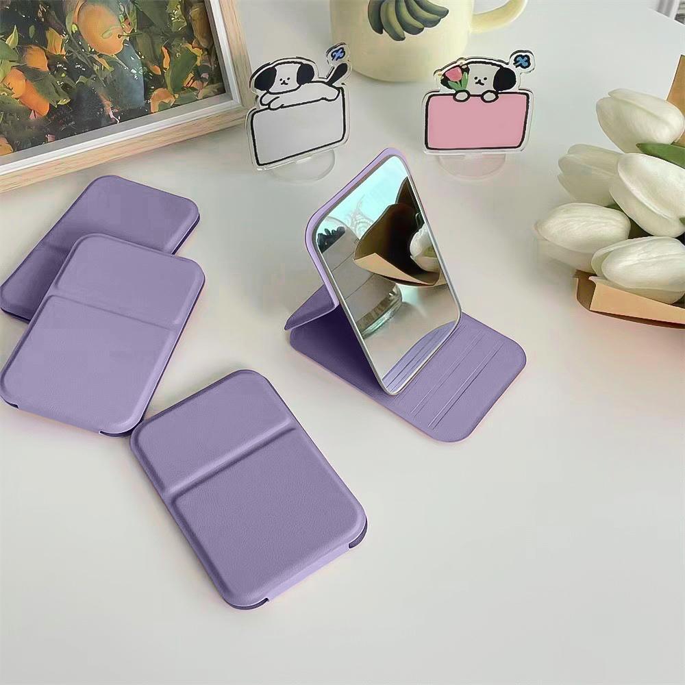 Portable Makeup Mirror, Simple Foldable Desktop Vanity Mirror, Mini Travel Mirror, Dormitory Tabletop Mirror, Portable Folding Mirror, Single Item