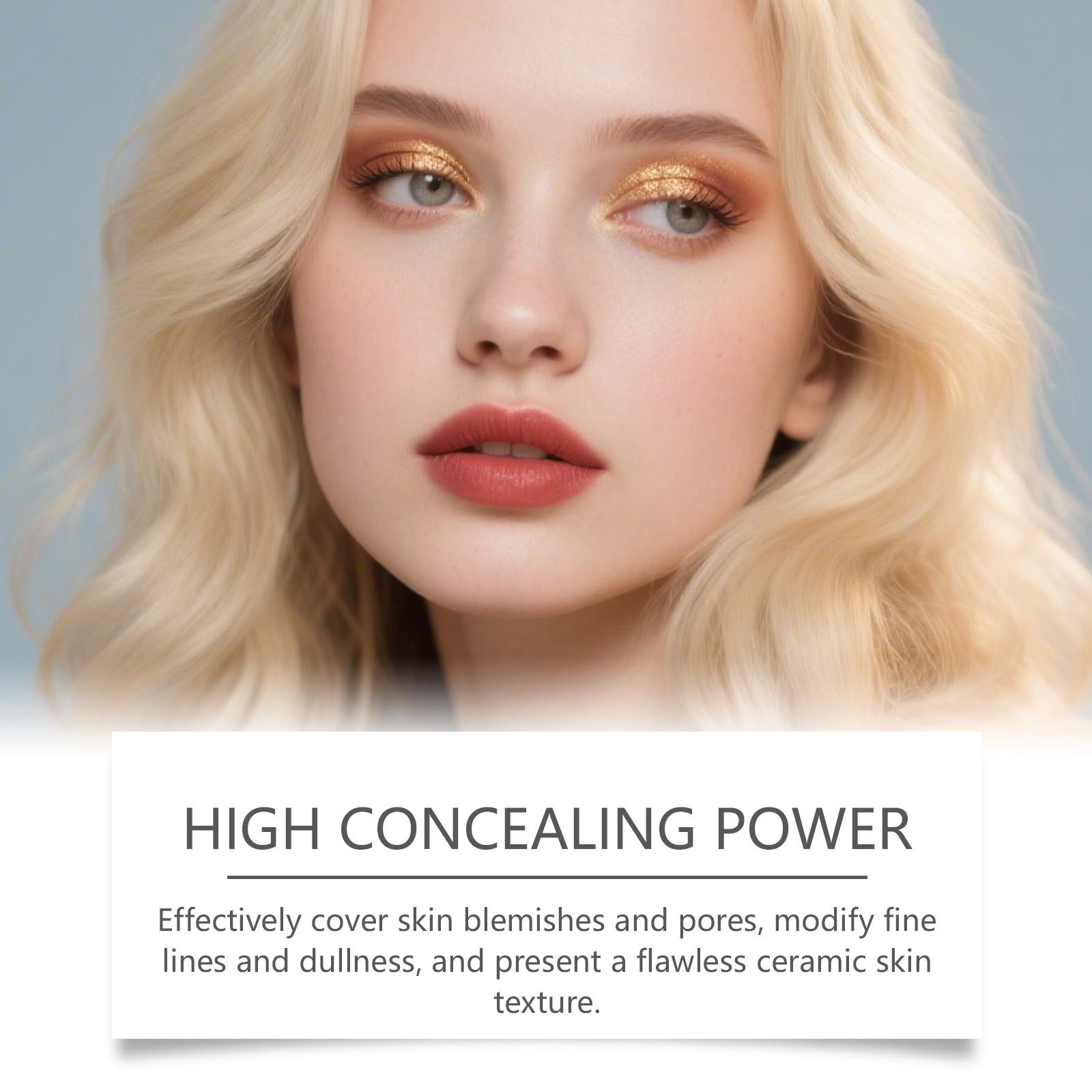 AMZ Ivory White Two-In-One Color-Changing Foundation Stick, Light And Thin Texture, Moisturizing, Matte, Clear And Natural Makeup Effect