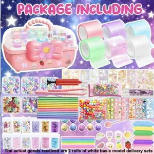 Children Bubble Nano Tape Toy, Multi-Purpose Adhesive, DIY Craft Kit, Best Holiday Gift for Kids, Birthday Present, Marking Pen Included