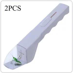 2Pcs Small Animals Catcher Quick Release Humane Catching Tool Clear Contactless Observer Kids Adults Nature Exploration Container to Capture Butterflies, Bees, Spiders, etc