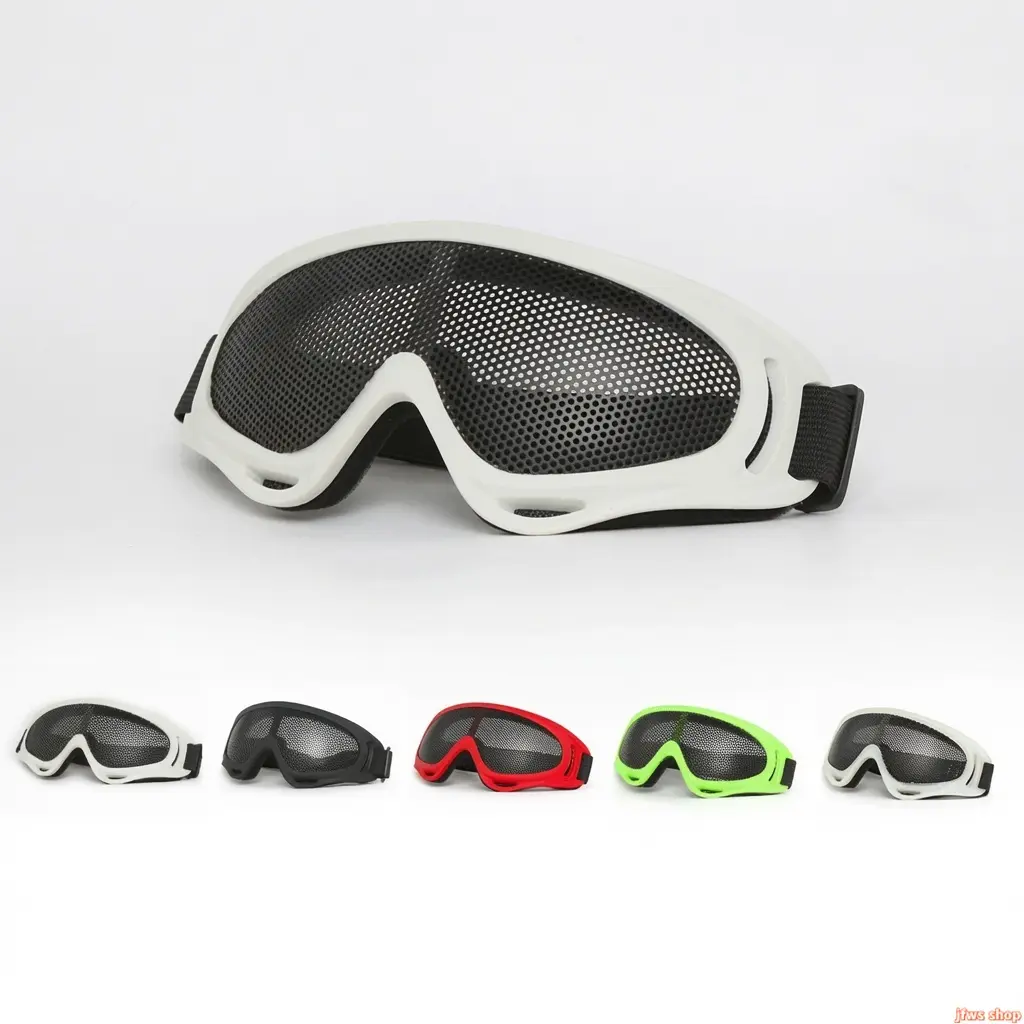 Iron Mesh Tactical Goggles with Ballistic Impact Resistance Anti-Shatter Metal Mesh Lens for CS Military Shooting Range Paintball Airsoft Hunting Motorcycle Off-Road Skiing Outdoor Sports Windproof Dustproof Anti-Fog Eye Protection for Men Women tiktoksho