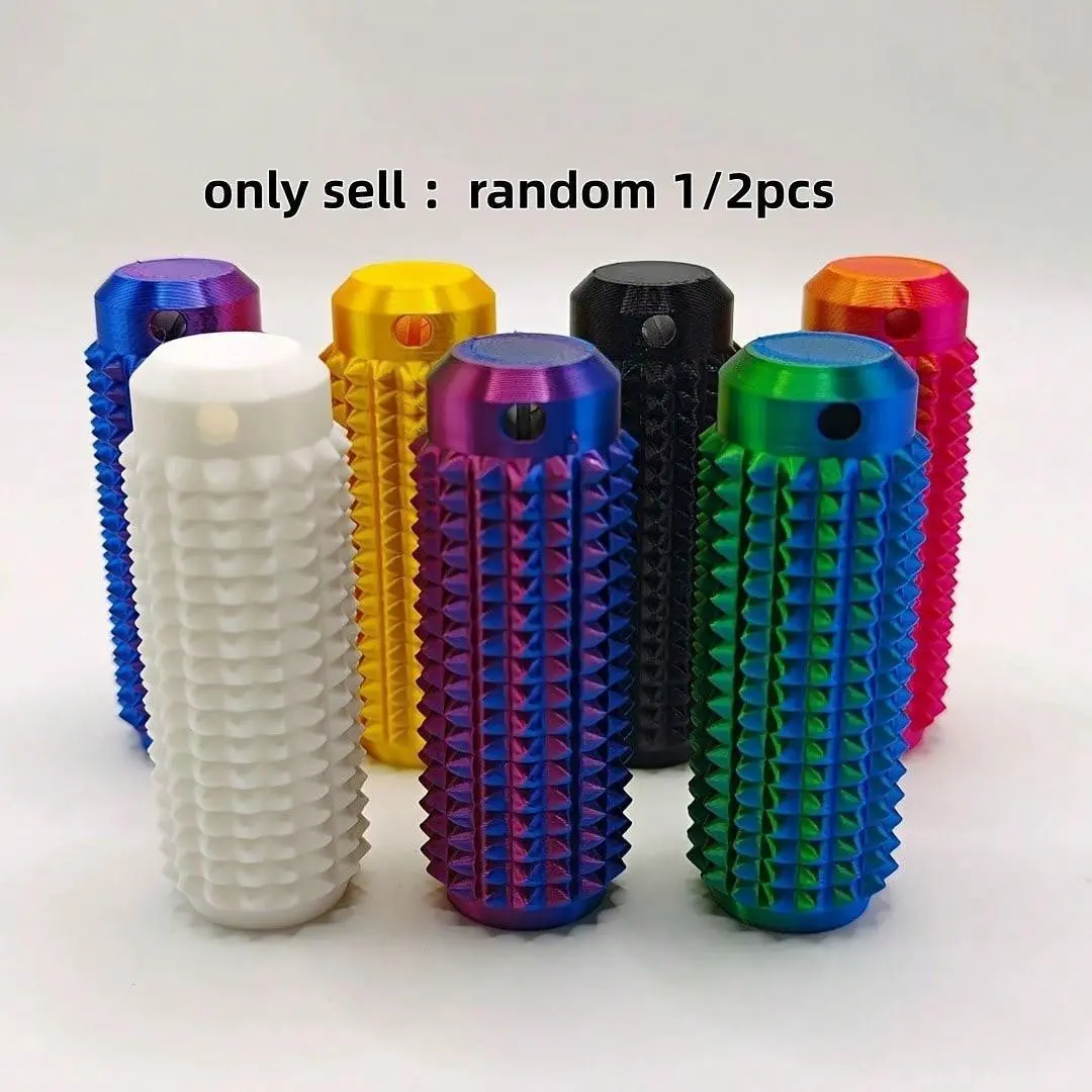 3D Printed Gradient Color Massage Roller Keychain, Cool Keychains, Sensory Tool with Textured Spikes, Stress Relief Gift, Modular Design for Muscle Tension, Key Rings for Car Keys