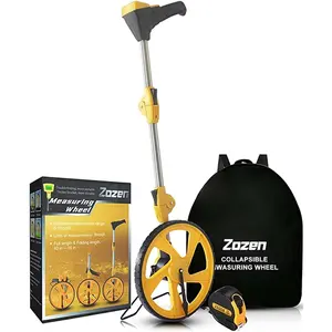 Measuring Wheel Digital Display, Foldable Feet/Meter Digital Measuring Wheel with Backlit Display| Up to 99,999Ft/ 99,999M| Kickstand to Keep Stand| Easy to Carrying Include cloth backpack.