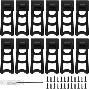 12 Pcs 4 Inch Black Plastic Picture Frame with Easel Back Stand