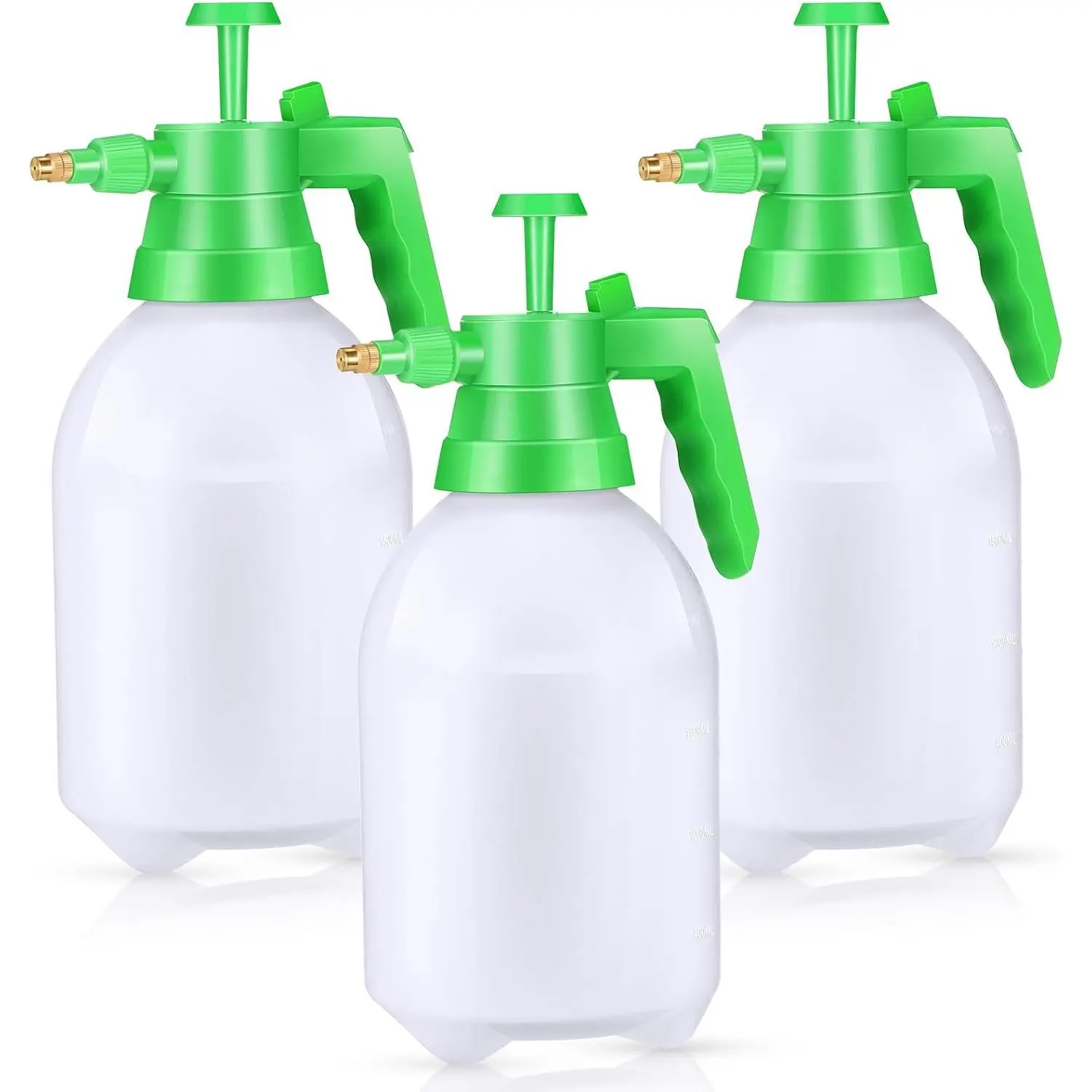 3 Pcs Handheld Pump Sprayer, Manual Garden Sprayer Pressure Sprayer Pump Spray Bottle with Adjustable Brass Nozzle for Lawn Plants Weeds Spraying Watering