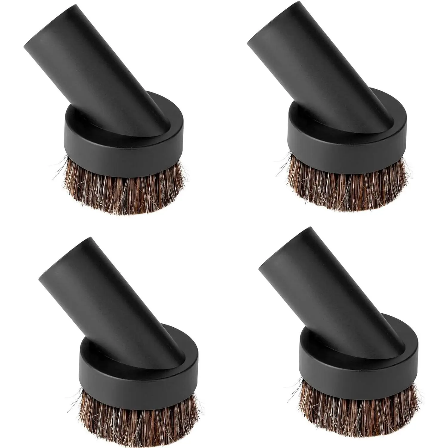 4Pcs Soft Bristle Vacuum Brush Round Brush Vacuum Attachment Universal Vacuum Dust Brush for Most Vacuum Cleaners Accessories