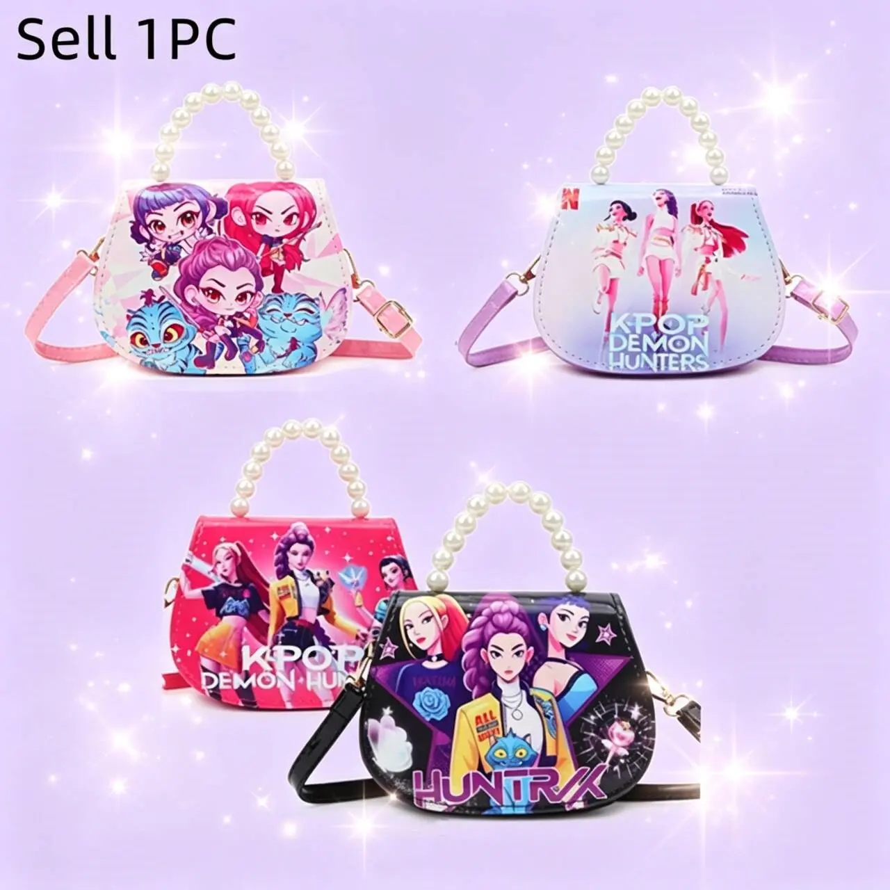 Singing Girls Group Handheld Small Square Bag, Artsy Bag, Cute Anime Characters Small Tote with Adjustable Shoulder Strap, Fashion Shoulder & Crossbody Bag, Elegant Choice for Daily Use, Birthday Gift For Girls, Back-To-School gift